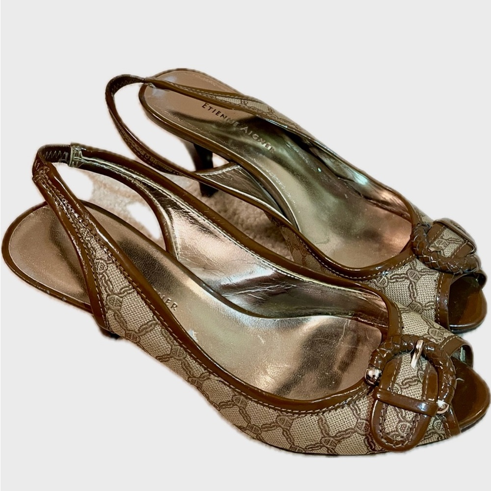 Etienne Aigner Sling Back Heels (Size 6M)